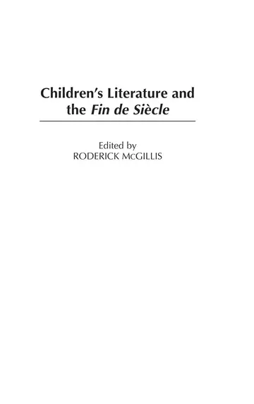 Cover of Children's Literature and the Fin De Siecle