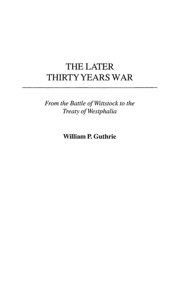 Cover of The Later Thirty Years War