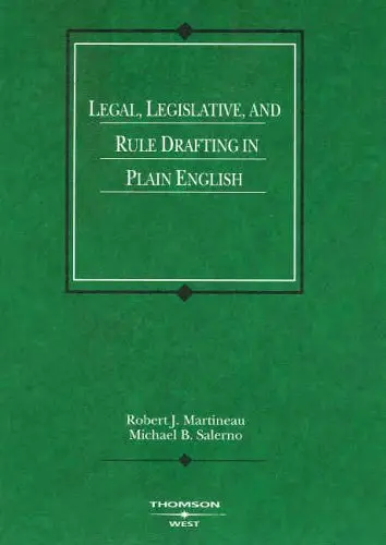 Cover of Legal, Legislative, and Rule Drafting in Plain English