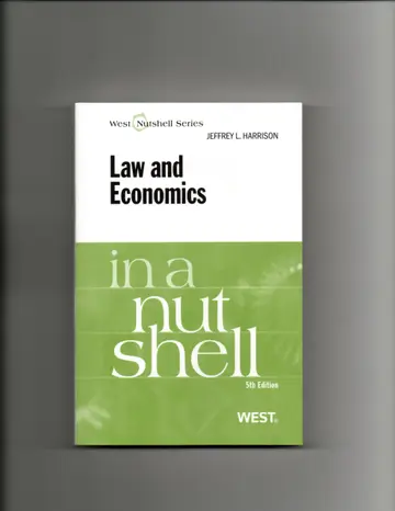 Cover of Law and Economics in a Nutshell