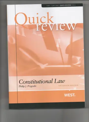 Cover of Sum and Substance Quick Review on Constitutional Law