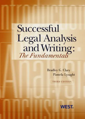 Cover of Clary and Lysaghts Successful Legal Analysis and Writing 3d