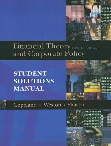 Cover of Student Solutions Manual for Financial Theory and Corporate Policy