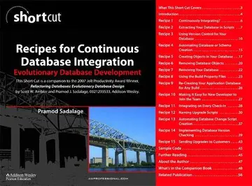 Cover of Recipes for Continuous Database Integration