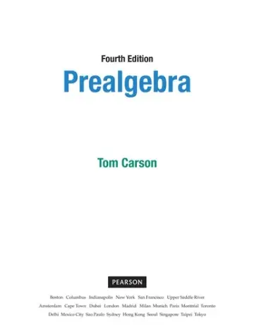 Cover of Prealgebra