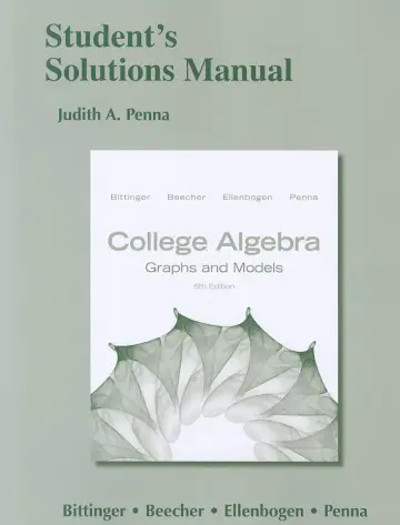 Cover of Student's Solutions Manual for College Algebra