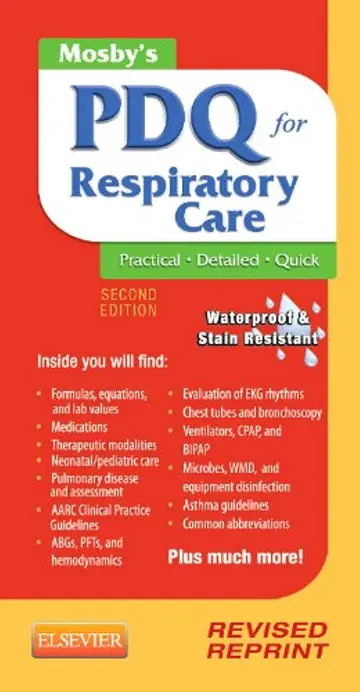 Cover of Mosby's PDQ for Respiratory Care - Revised Reprint-2E