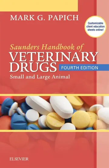 Cover of Saunders Handbook of Veterinary Drugs