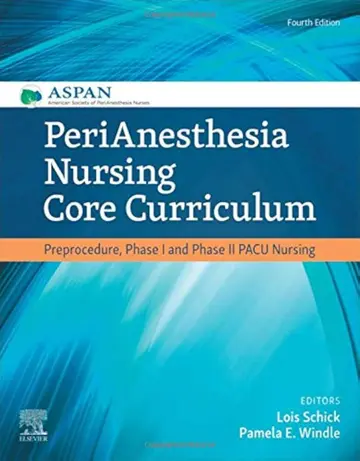 Cover of PeriAnesthesia Nursing Core Curriculum
