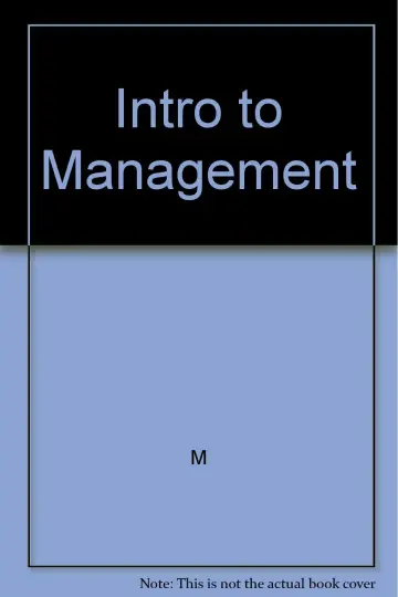 Cover of Intro to Management