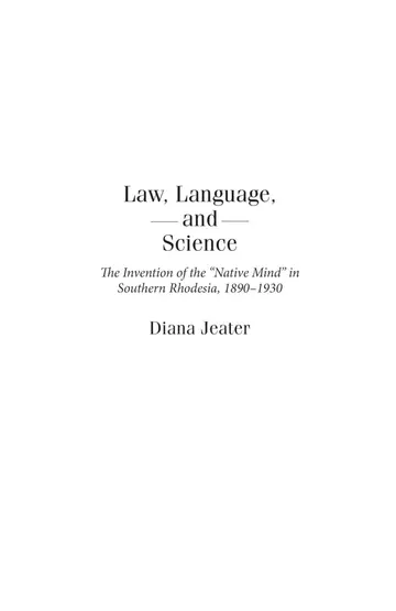 Cover of Law, Language, and Science