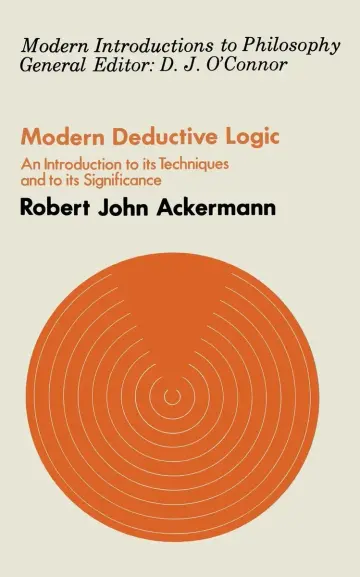 Cover of Modern Deductive Logic