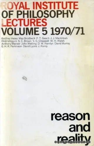 Cover of Reason and reality