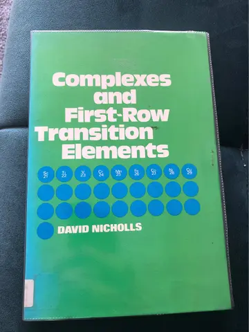 Cover of Complexes and First-row Transition Elements