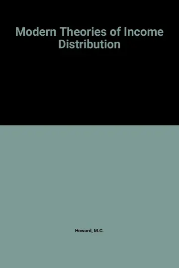 Cover of Modern Theories of Income Distribution