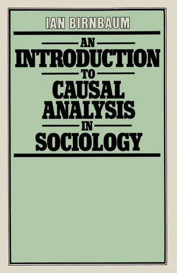 Cover of An Introduction to Causal Analysis in Sociology