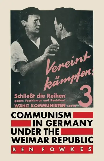 Cover of Communism in Germany under the Weimar Republic