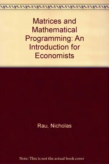 Cover of Matrices and Mathematical Programming