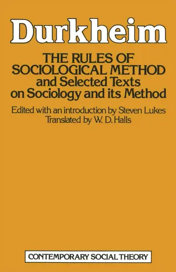 Cover of The Rules of Sociological Method