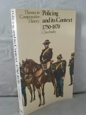 Cover of Policing and Its Context, 1750-1870