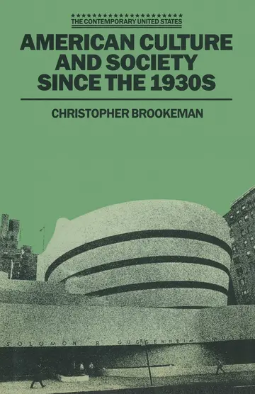Cover of American Culture and Society Since the 1930's