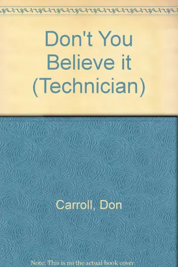 Cover of Don't You Believe it