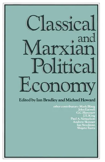 Cover of Classical and Marxian Political Economy