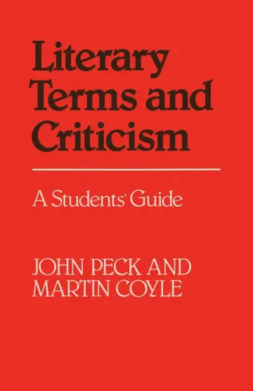 Cover of Literary Terms and Criticism