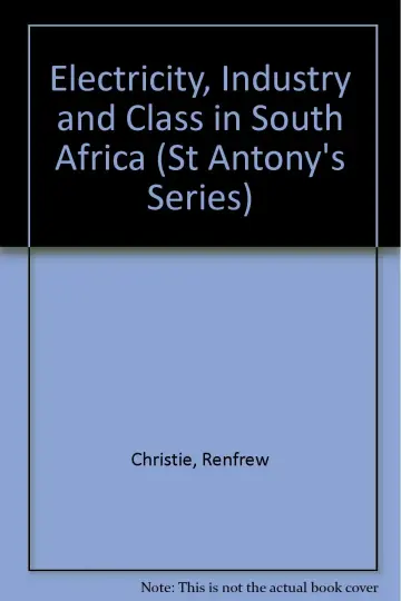 Cover of Electricity, Industry and Class in South Africa