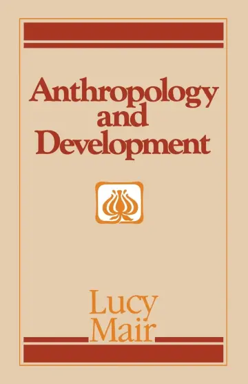 Cover of Anthropology and Development