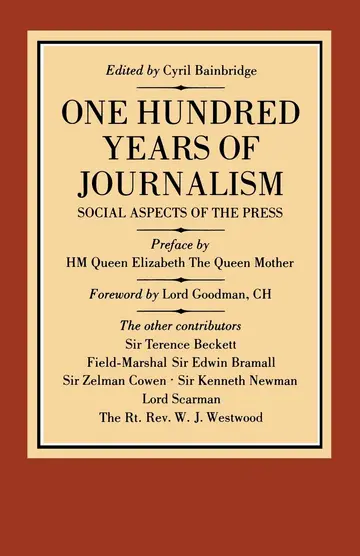 Cover of One Hundred Years of Journalism