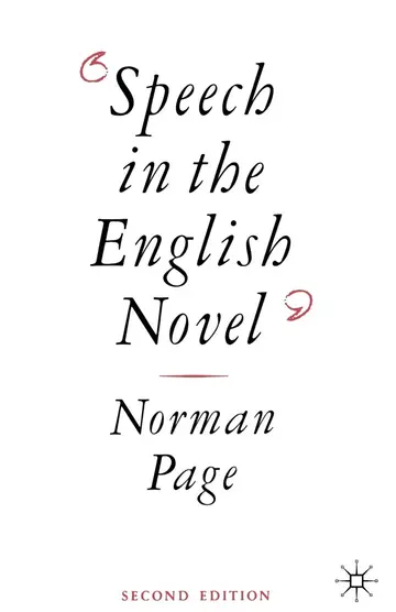 Cover of Speech in the English Novel
