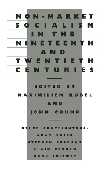Cover of Non-Market Socialism in the Nineteenth and Twentieth Centuries
