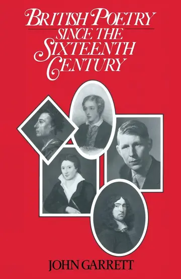 Cover of British Poetry Since the Sixteenth Century