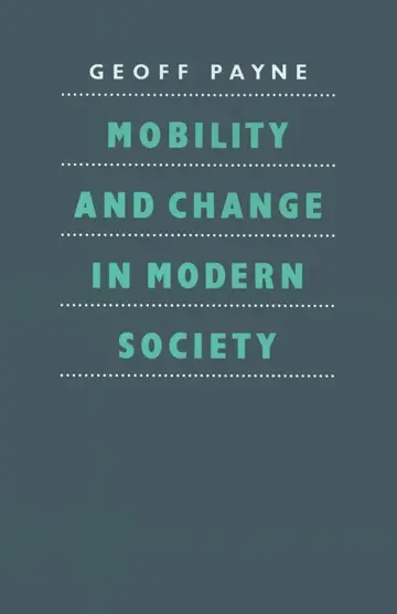 Cover of Mobility and Change in Modern Society