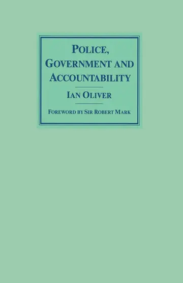 Cover of Police, Government and Accountability
