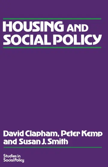 Cover of Social Policy and Housing