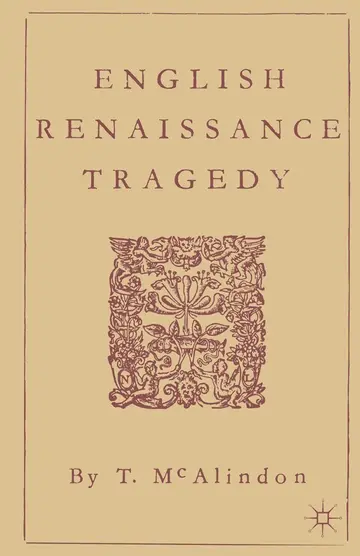 Cover of English Renaissance Tragedy