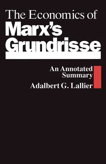 Cover of The Economics of Marx’s Grundrisse