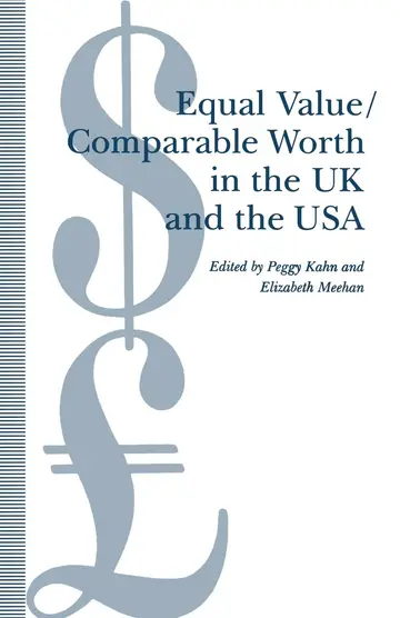 Cover of Equal Value/Comparable Worth in the UK and the USA