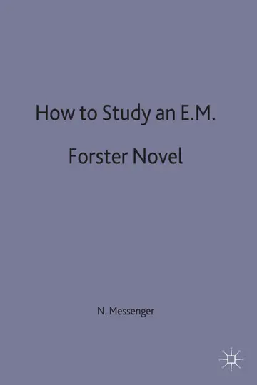 Cover of How to Study an E. M. Forster Novel