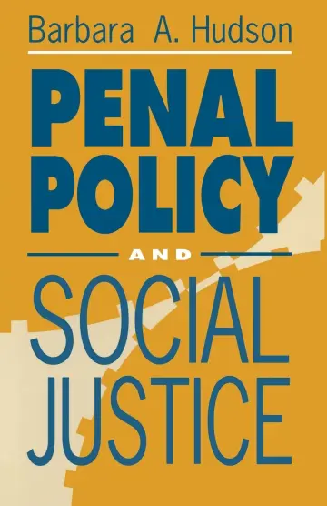 Cover of Penal Policy and Social Justice