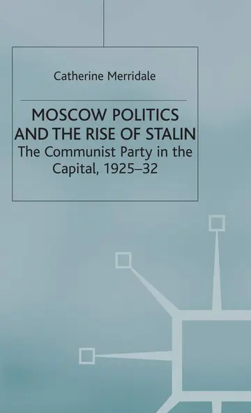 Cover of Moscow Politics and the Rise of Stalin