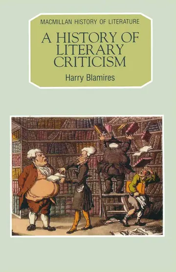 Cover of A History of Literary Criticism