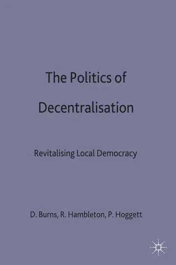Cover of The Politics of Decentralisation