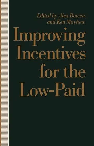 Cover of Improving Incentives for the Low-Paid