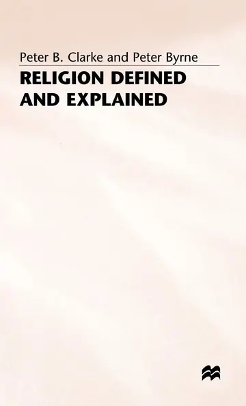 Cover of Religion Defined and Explained