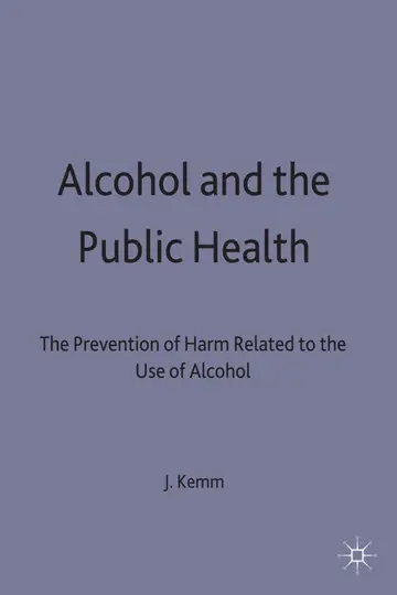 Cover of Alcohol and the Public Health