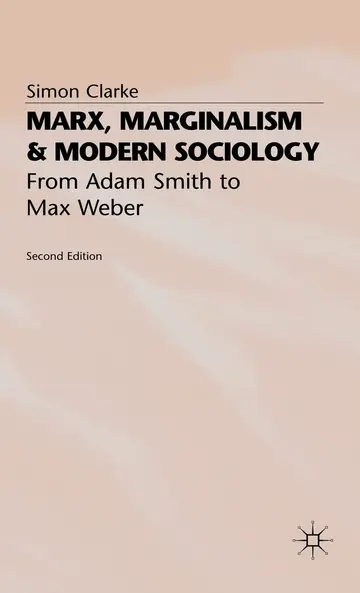 Cover of Marx, Marginalism and Modern Sociology