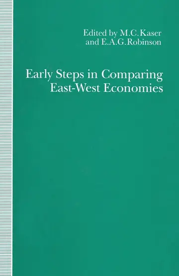 Cover of Early Steps in Comparing East-West Economies